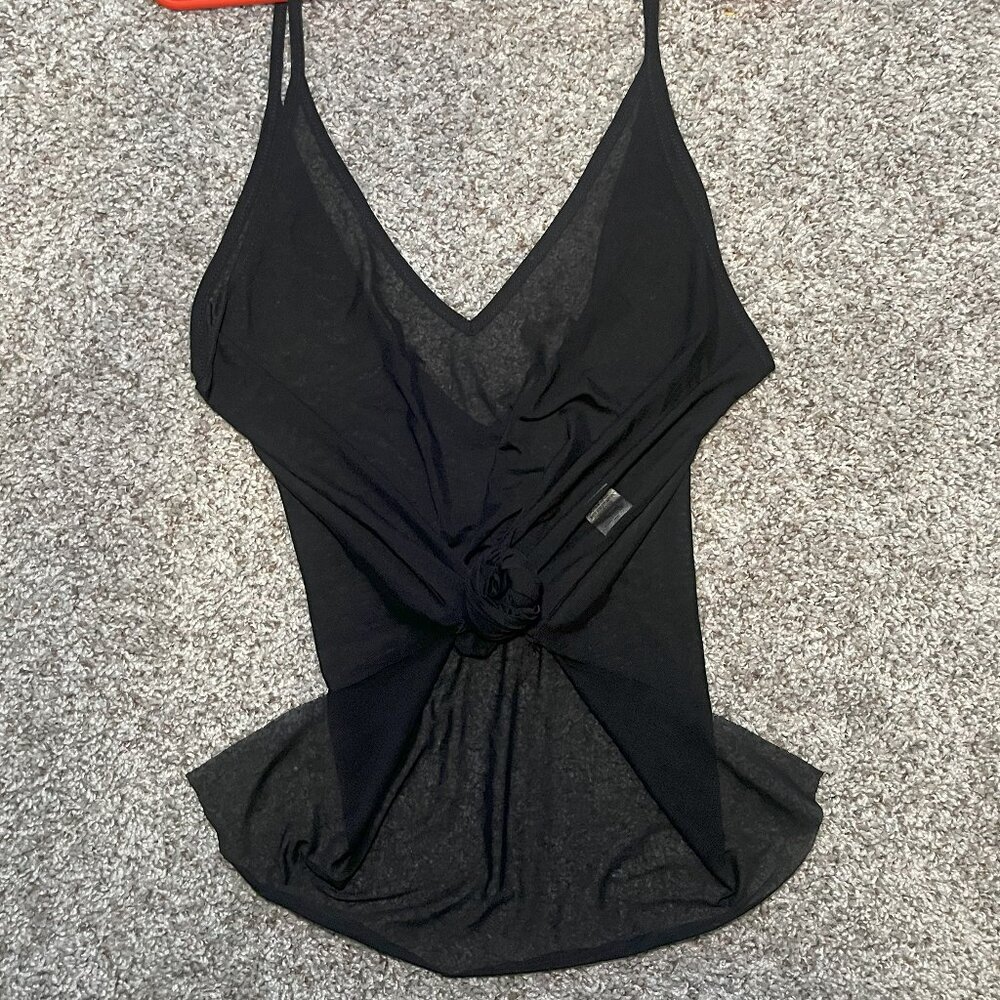 Black Sleeveless Akira Mesh Top M